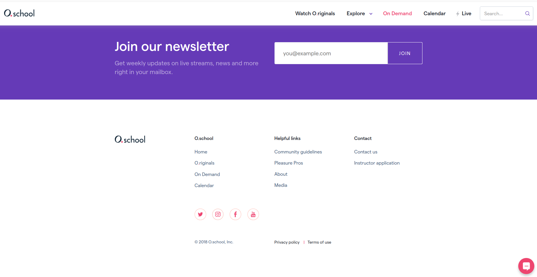 O main page O main page